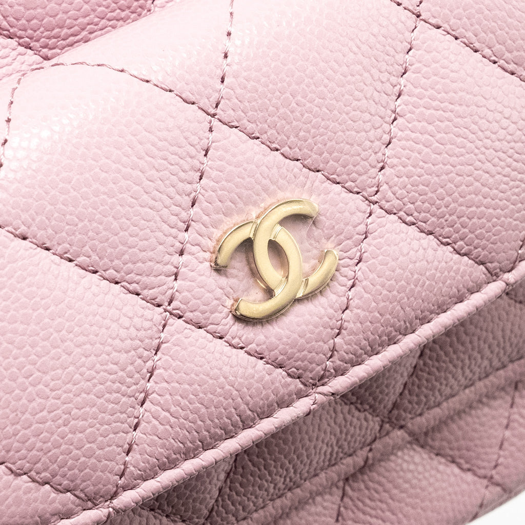 CHANEL 24P CLASSIC MINI BACKPACK SHINY GRAINED CALFSKIN LIGHT PURPLE LGHW (MICROCHIP)