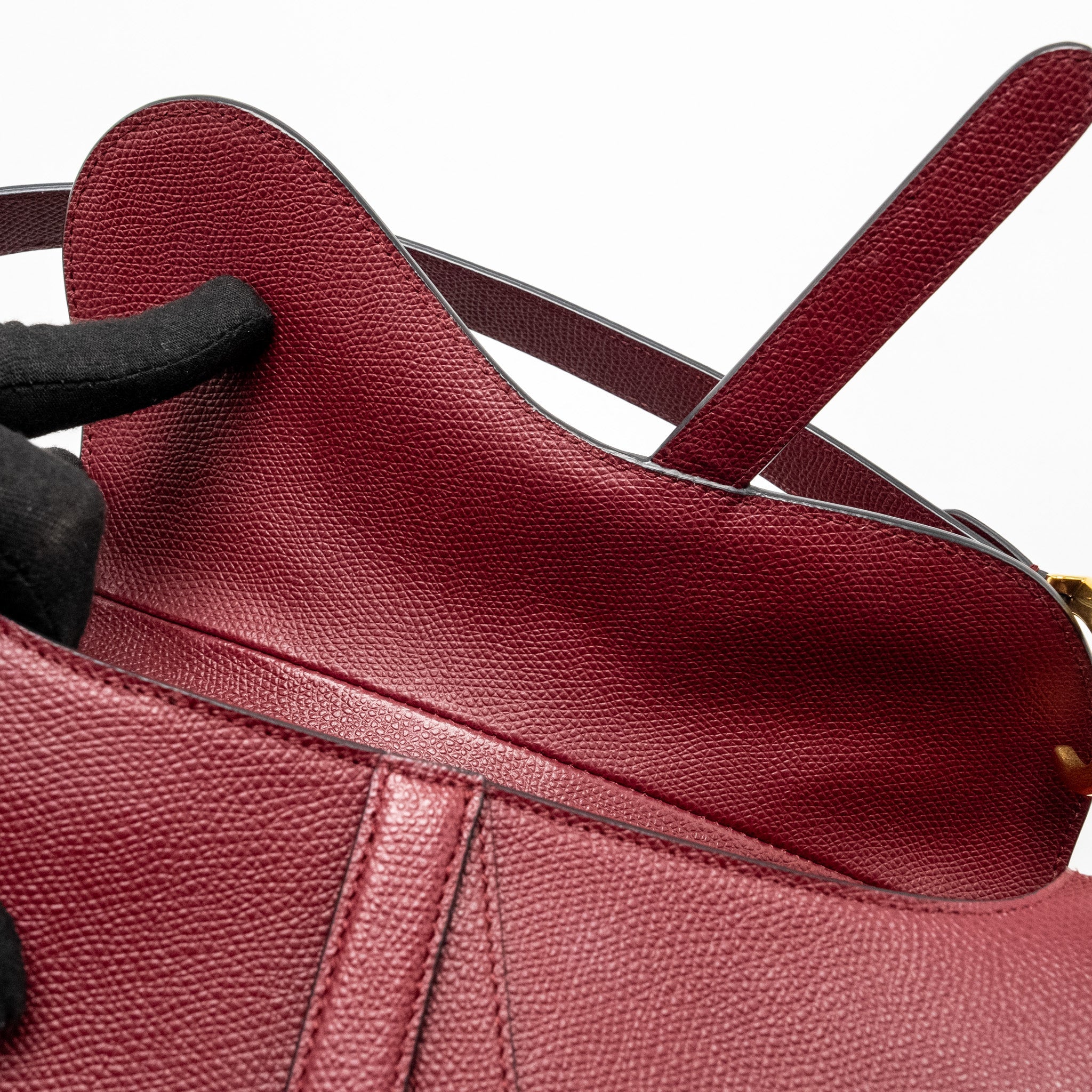 DIOR MEDIUM SADDLE BAG CALFSKIN RED GHW