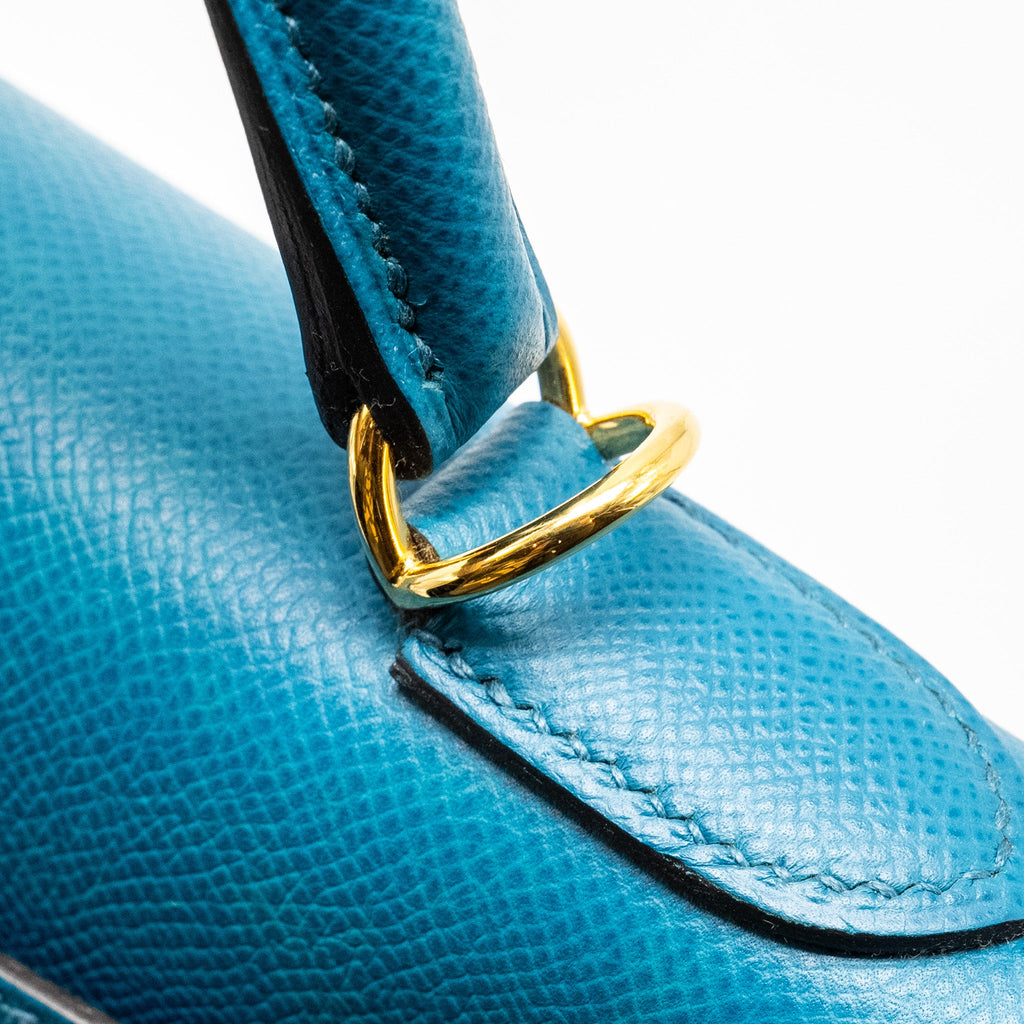 HERMES KELLY 28 EPSOM BLUE IZMIR GHW