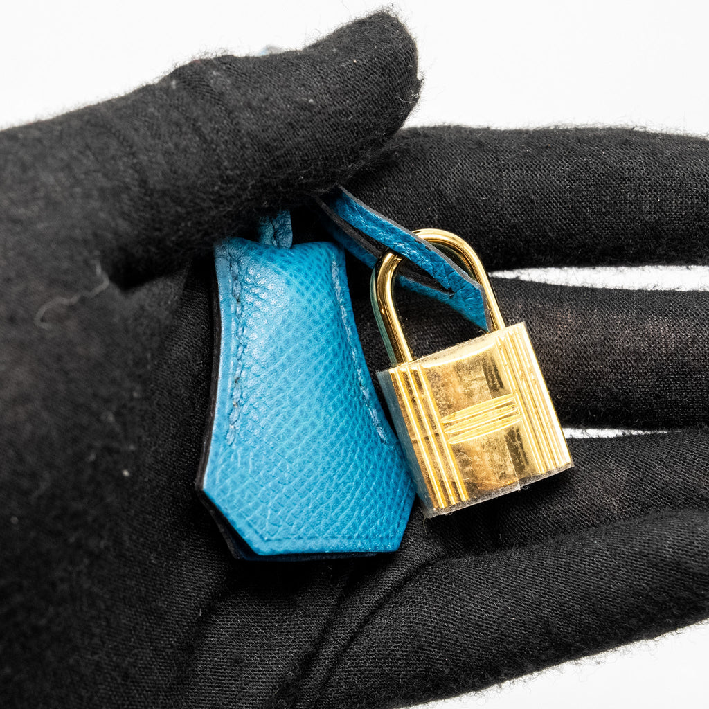 HERMES KELLY 28 EPSOM BLUE IZMIR GHW