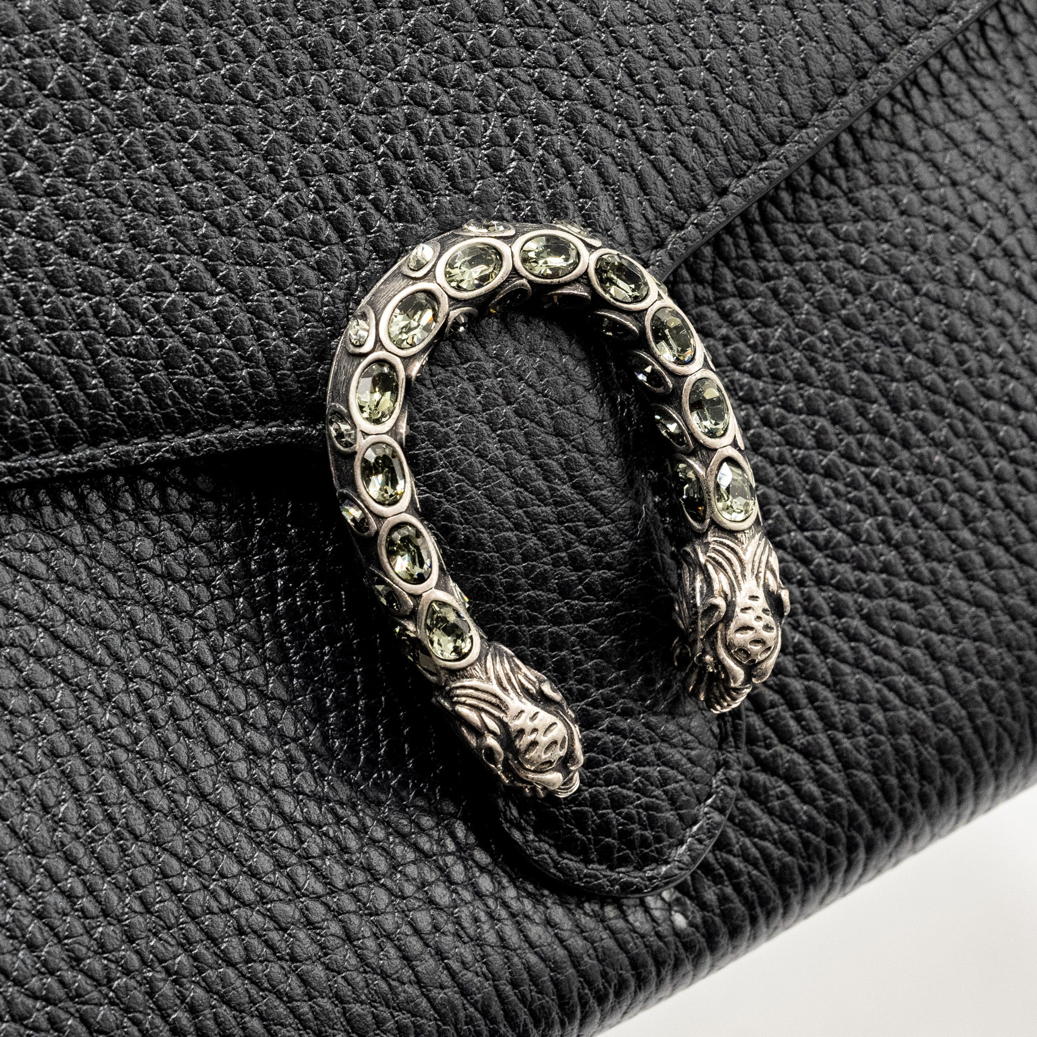 GUCCI DIONYSUS WALLET ON CHAIN CALFSKIN BLACK SHW