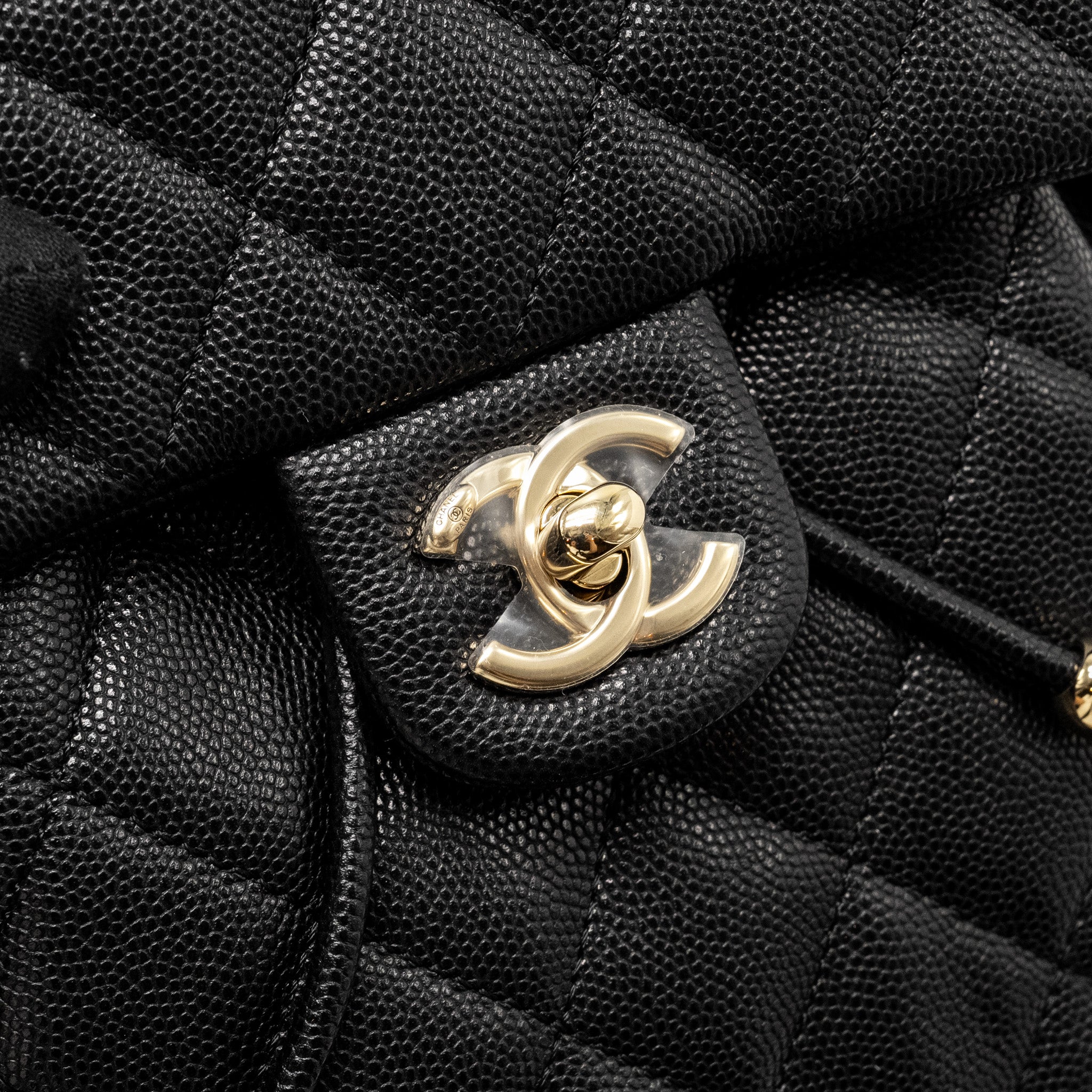 CHANEL 23S QUILTED MINI BACKPACK CAVIAR BLACK LGHW (MICROCHIP)