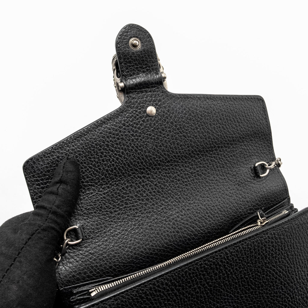 GUCCI DIONYSUS WALLET ON CHAIN CALFSKIN BLACK SHW
