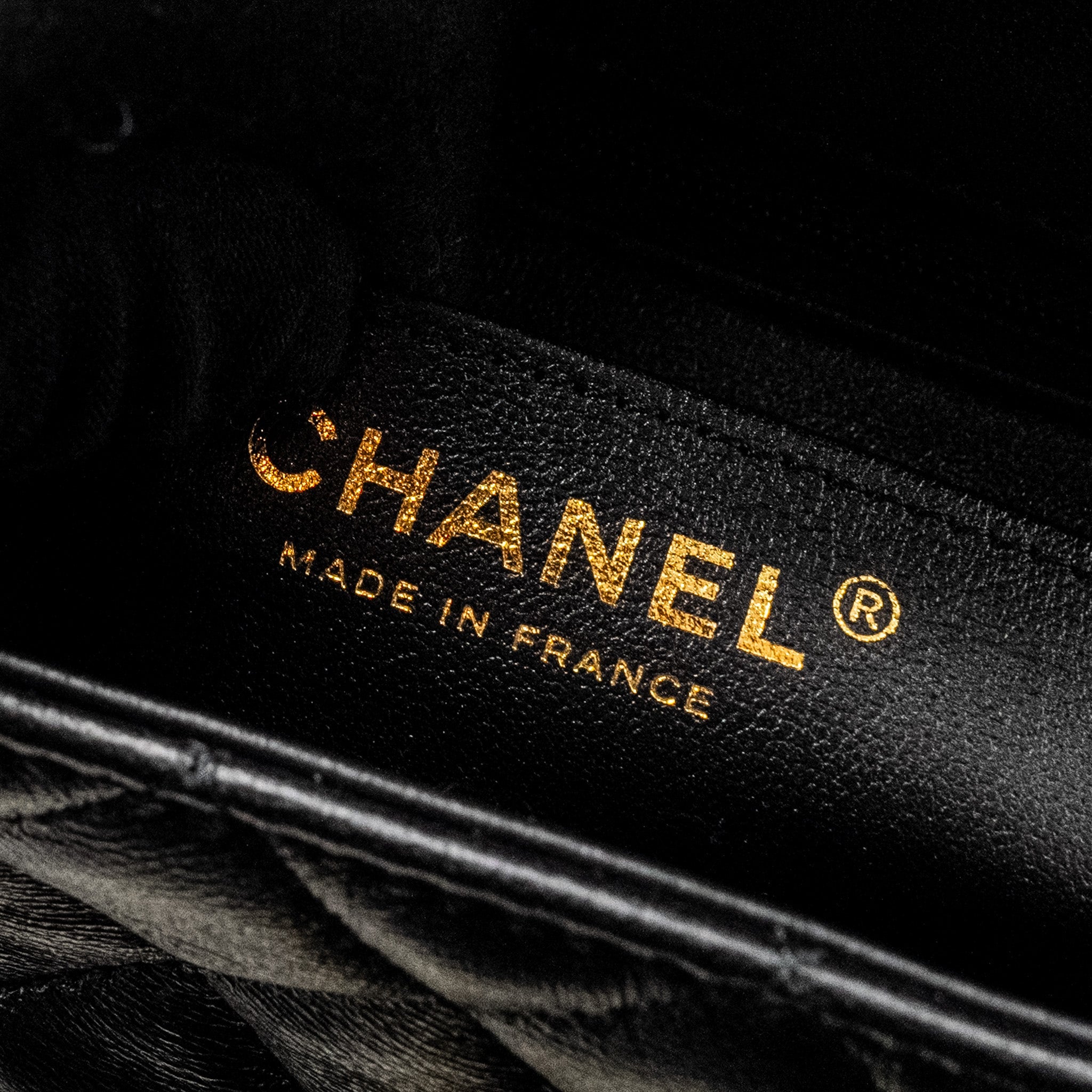 CHANEL MINI RECTANGULAR FLAP BAG LAMBSKIN BLACK LGHW (MICROCHIP)