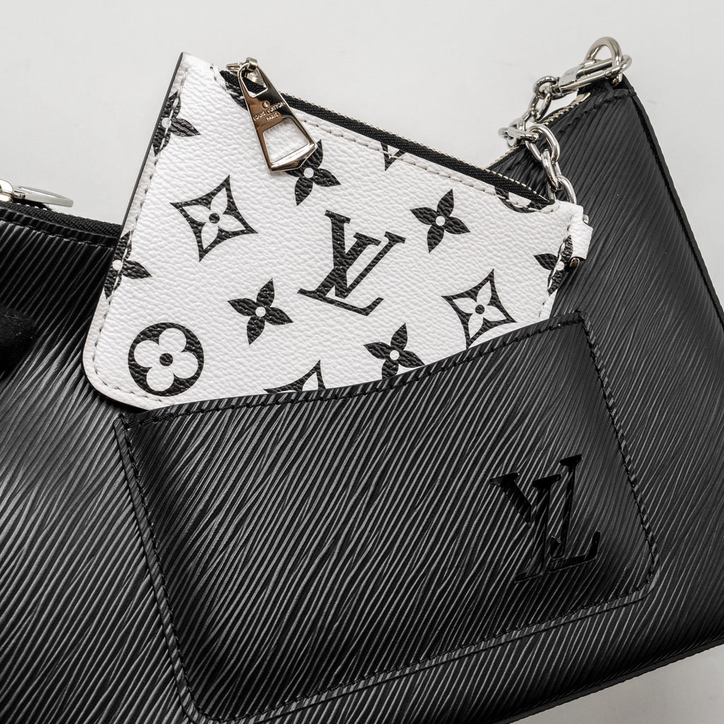 LOUIS VUITTON MARELLE GRAINED EPI/CANVAS BLACK SHW