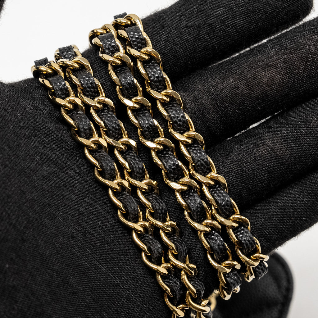 CHANEL MINI VANITY WITH CHAIN CAVIAR BLACK LGHW (MICROCHIP)