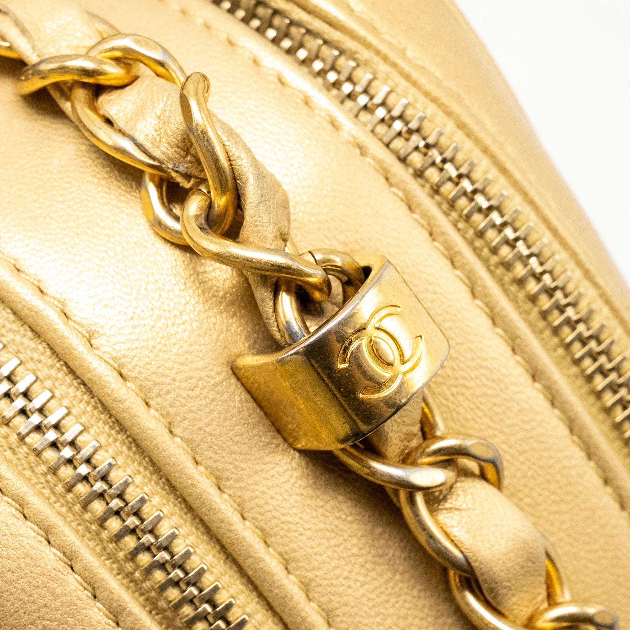 CHANEL COCO BOY CAMERA BAG LAMBSKIN GOLD GHW