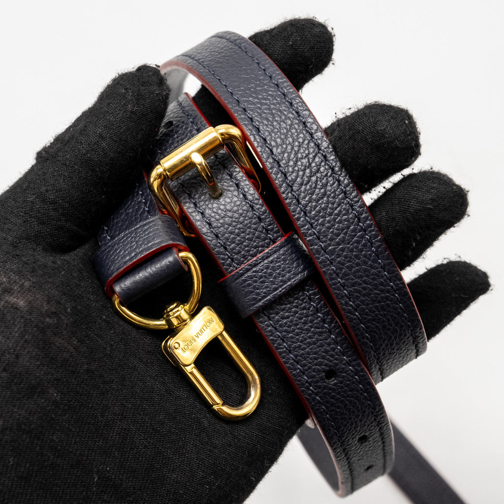 LOUIS VUITTON SPEEDY 25 BANDOULIERE MONOGRAM EMPREINTE NAVY/RED GHW
