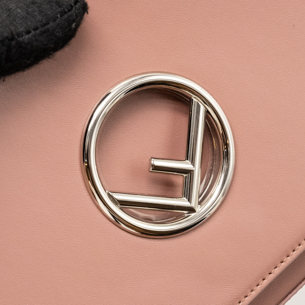 FENDI LOGO CROSSBODY BAG CALFSKIN LIGHT PINK SHW