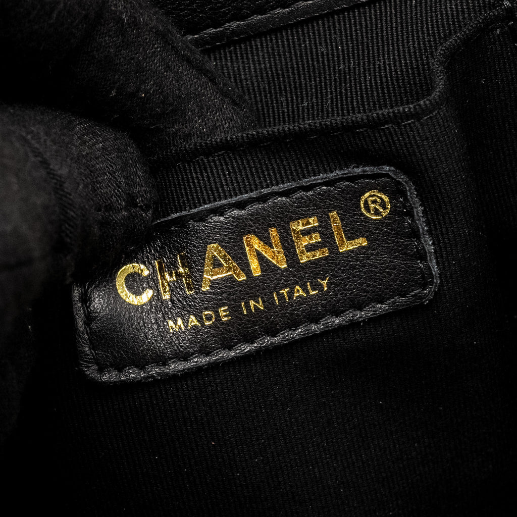 CHANEL 23C LARGE DUMA BACKPACK CALFSKIN BLACK LGHW (MICROCHIP)