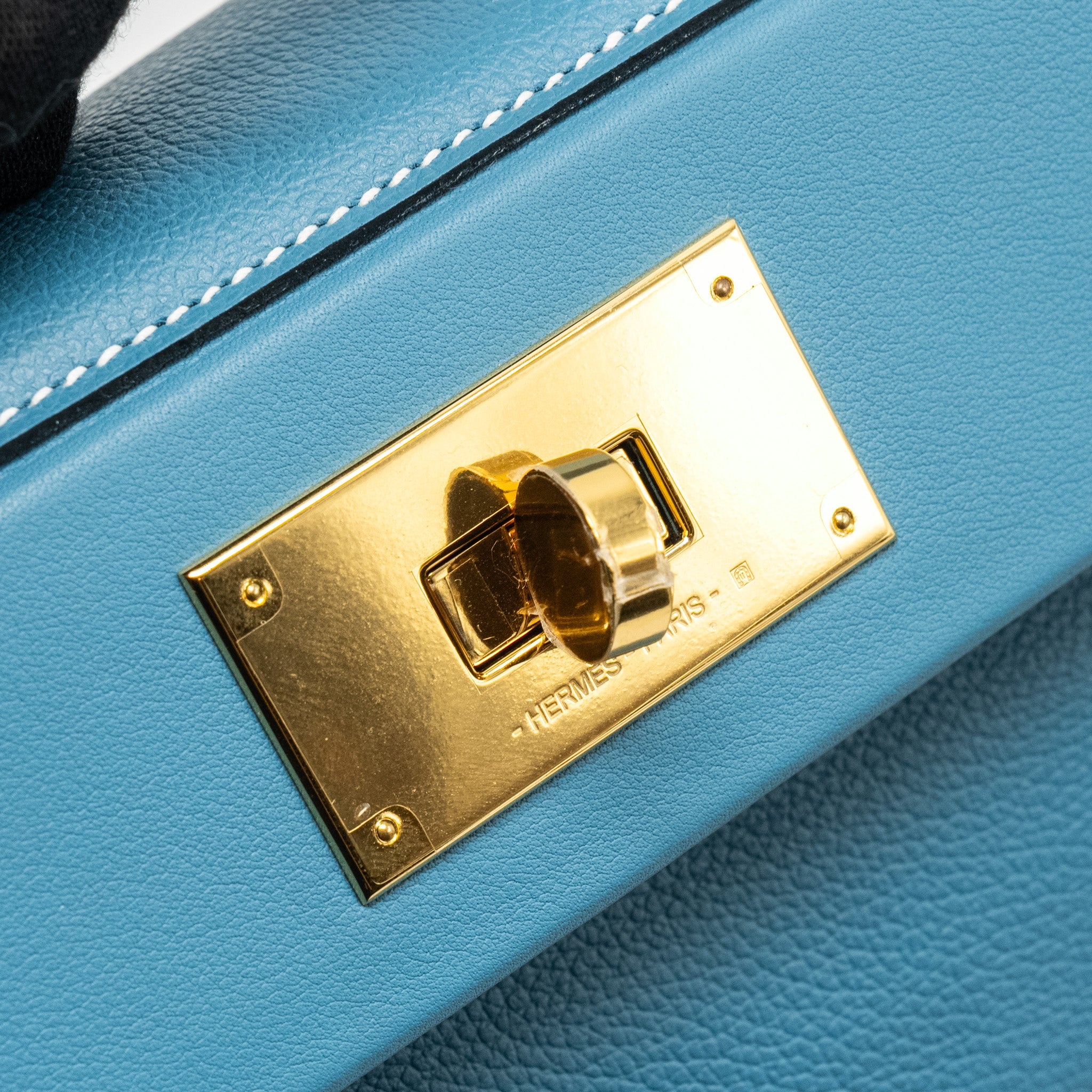 HERMES MINI 24/24 2424-21 BAG EVERCOLOR/SWIFT NEW BLEU JEAN GHW