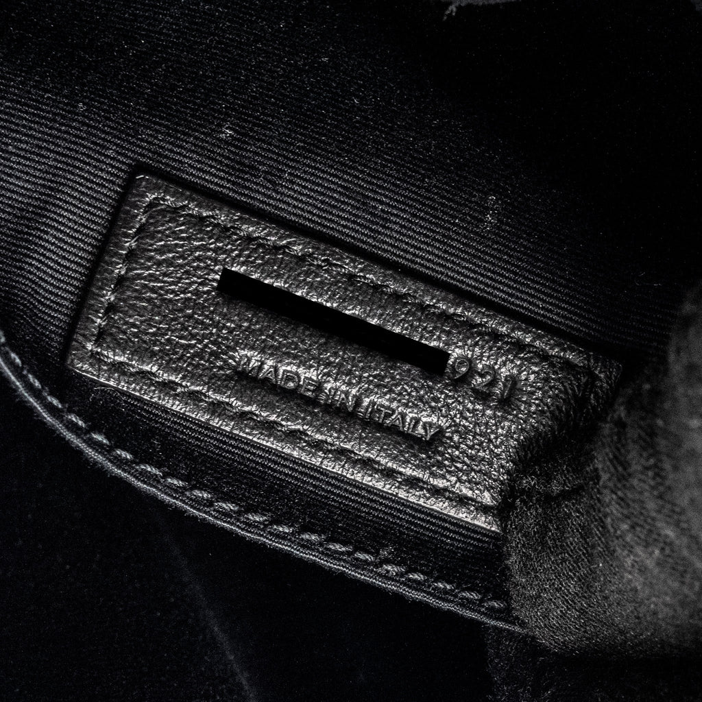 SAINT LAURENT LOU CAMERA BAG CALFSKIN BLACK RUTHENIUM SHW