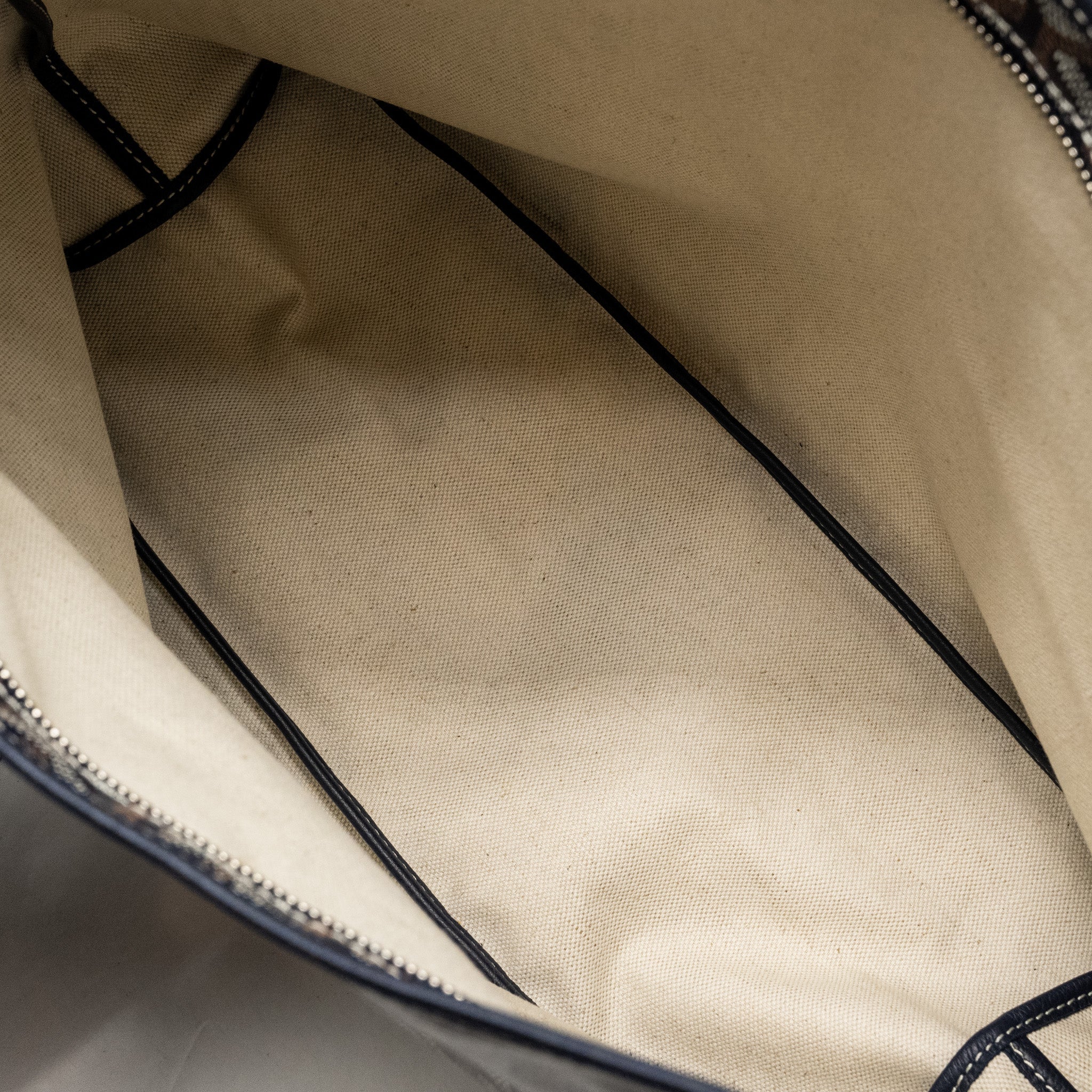 GOYARD BOHEME HOBO BAG GOYARDINE CANVAS/CALFSKIN NAVY SHW
