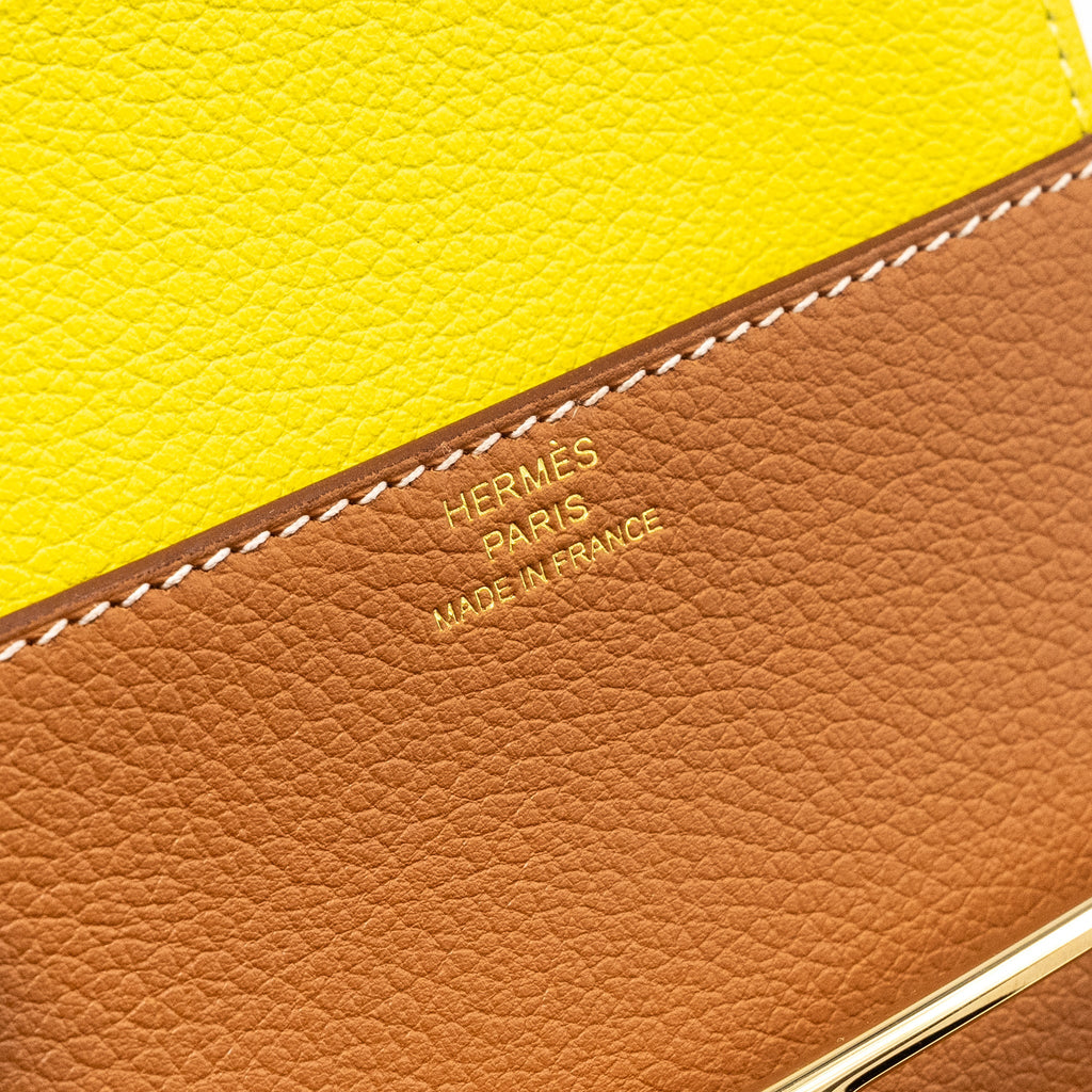 HERMES ROULIS SLIM EVERCOLOR GOLD/LIME GHW