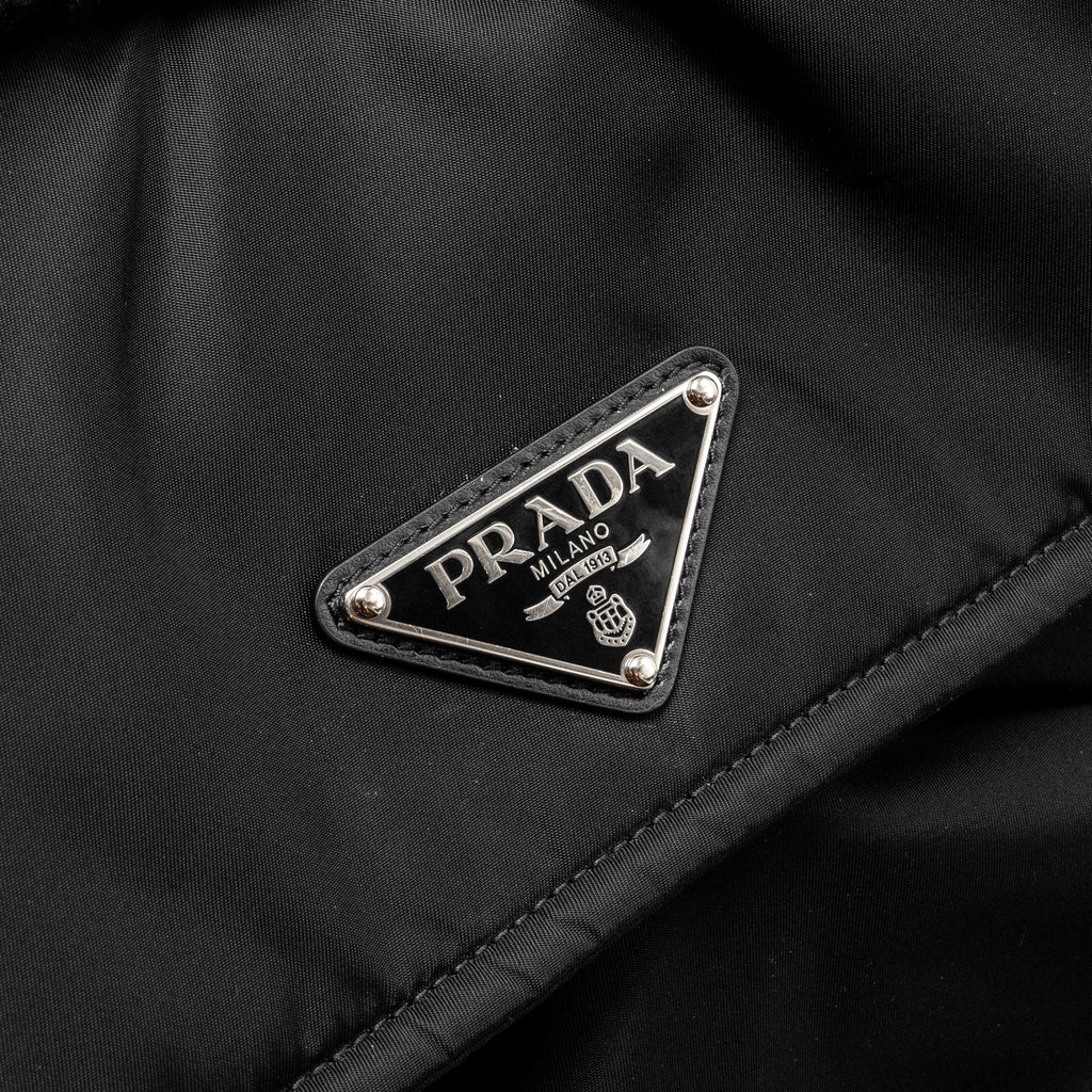 PRADA PADDED RE-NYLON SHOULDER BAG BLACK SHW