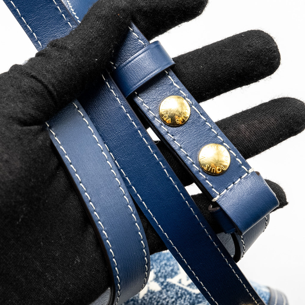 LOUIS VUITTON MINI DAUPHINE DENIM BLUE GHW