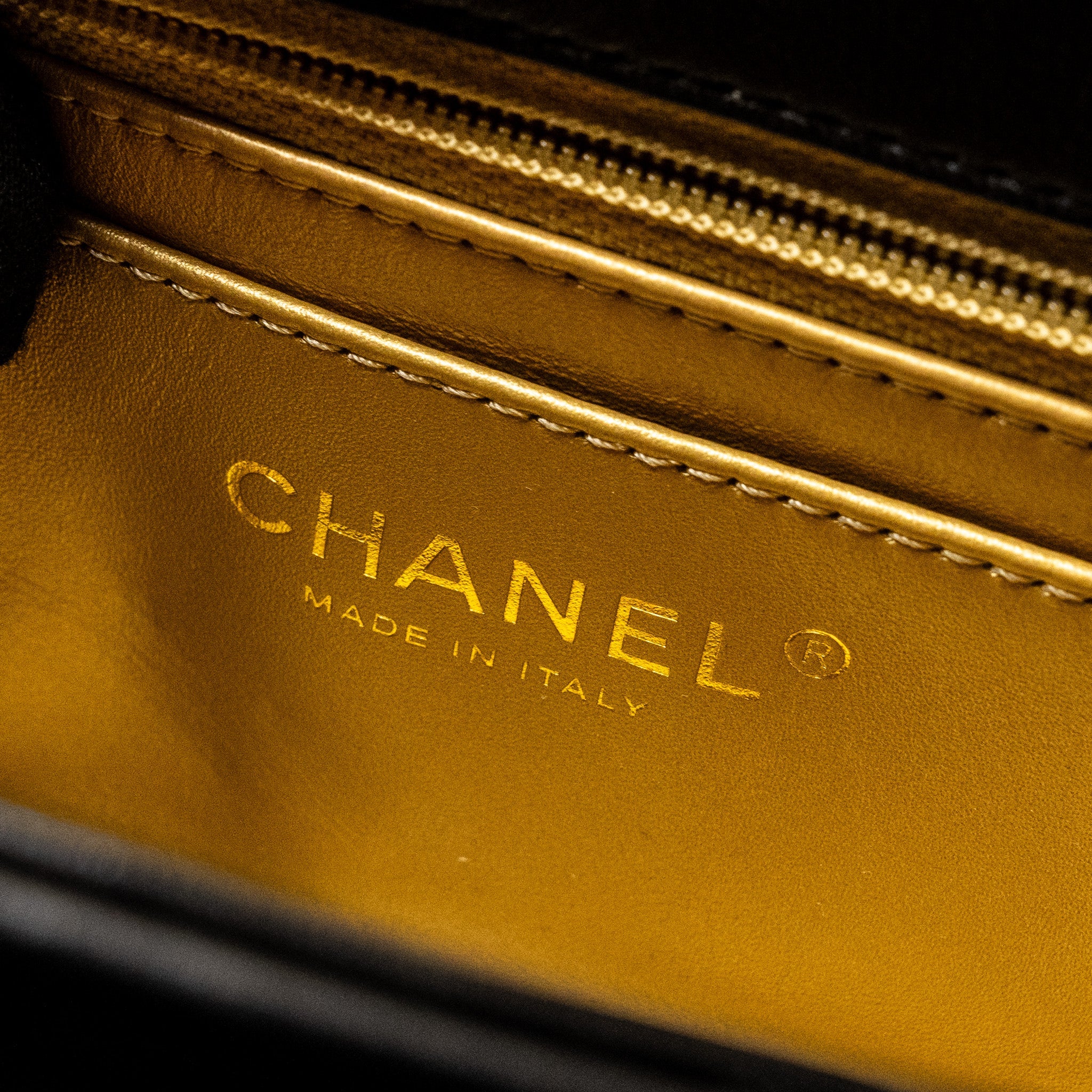 CHANEL PEARL CRUSH MINI RECTANGULAR FLAP BAG LAMBSKIN BLACK GHW (MICROCHIP)