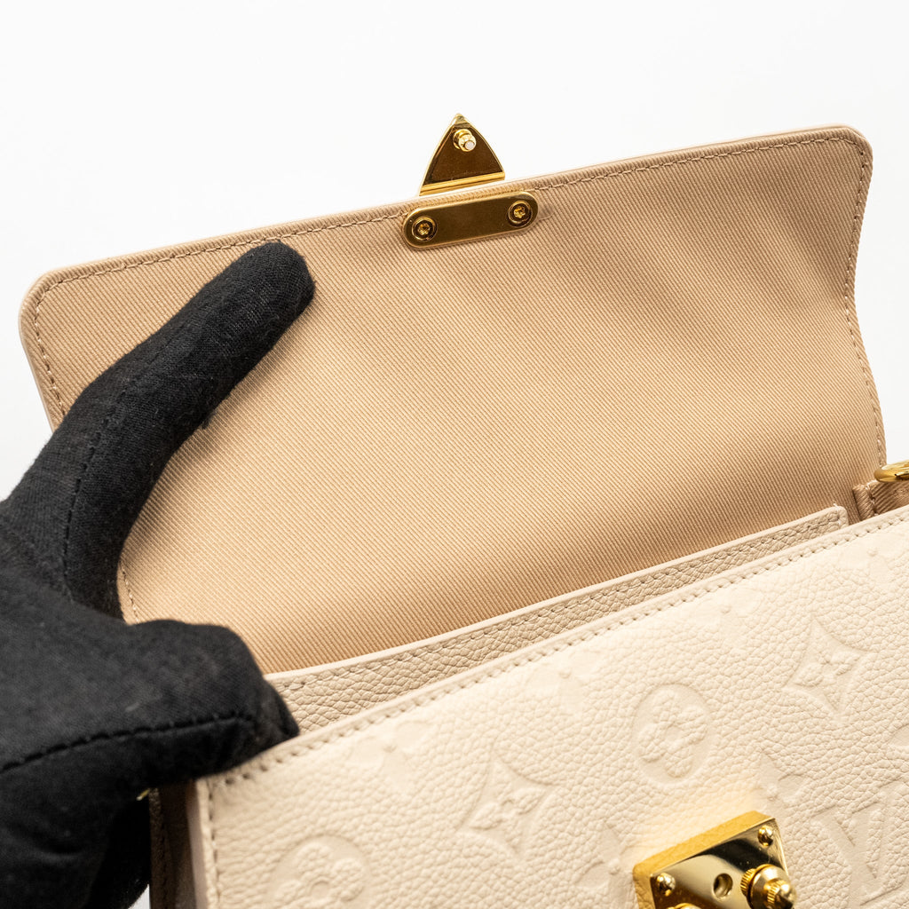 LOUIS VUITTON WALLET ON CHAIN MÉTIS MONOGRAM EMPREINTE CREAM GHW