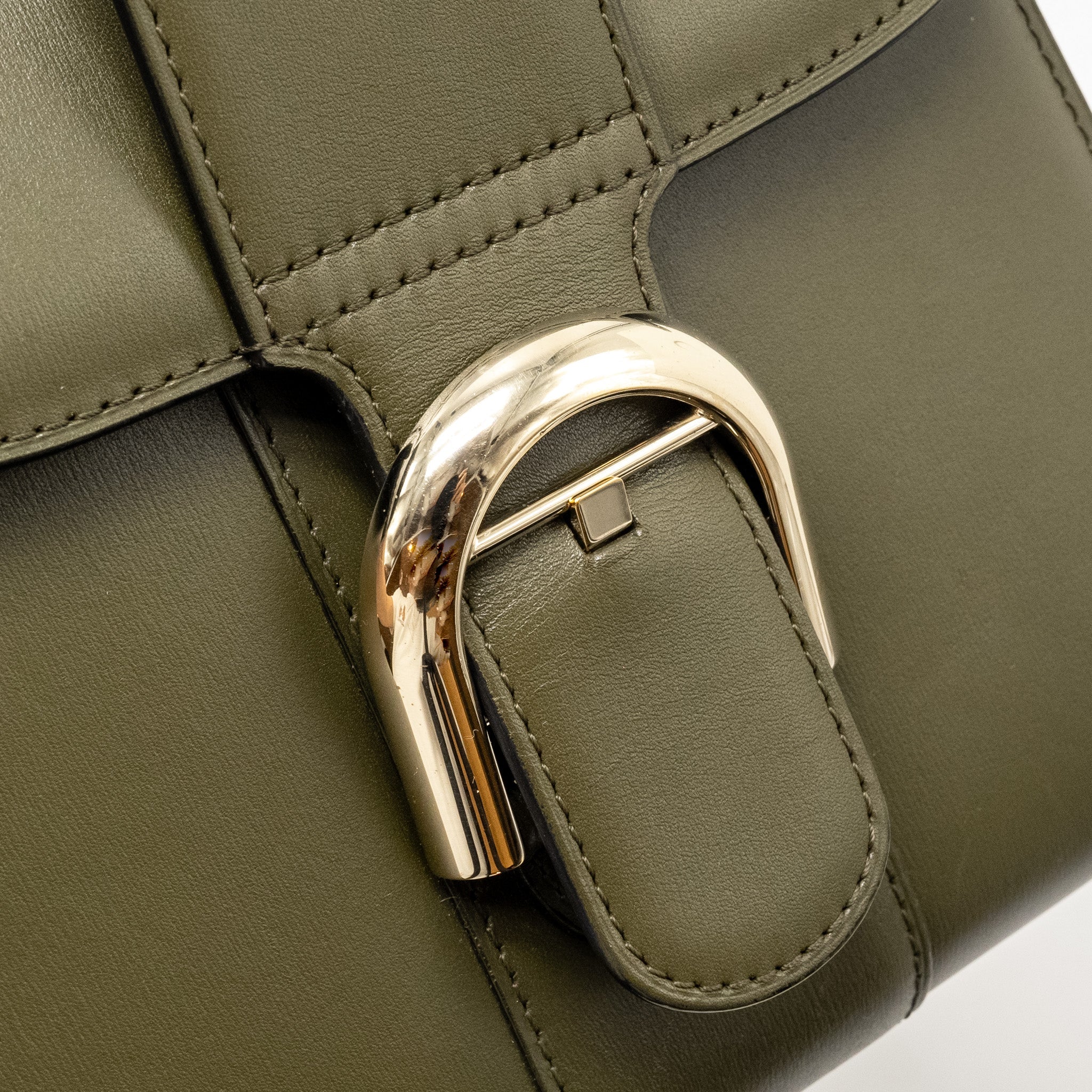 DELVAUX MINI BRILLIANT BAG CALFSKIN OLIVE LGHW