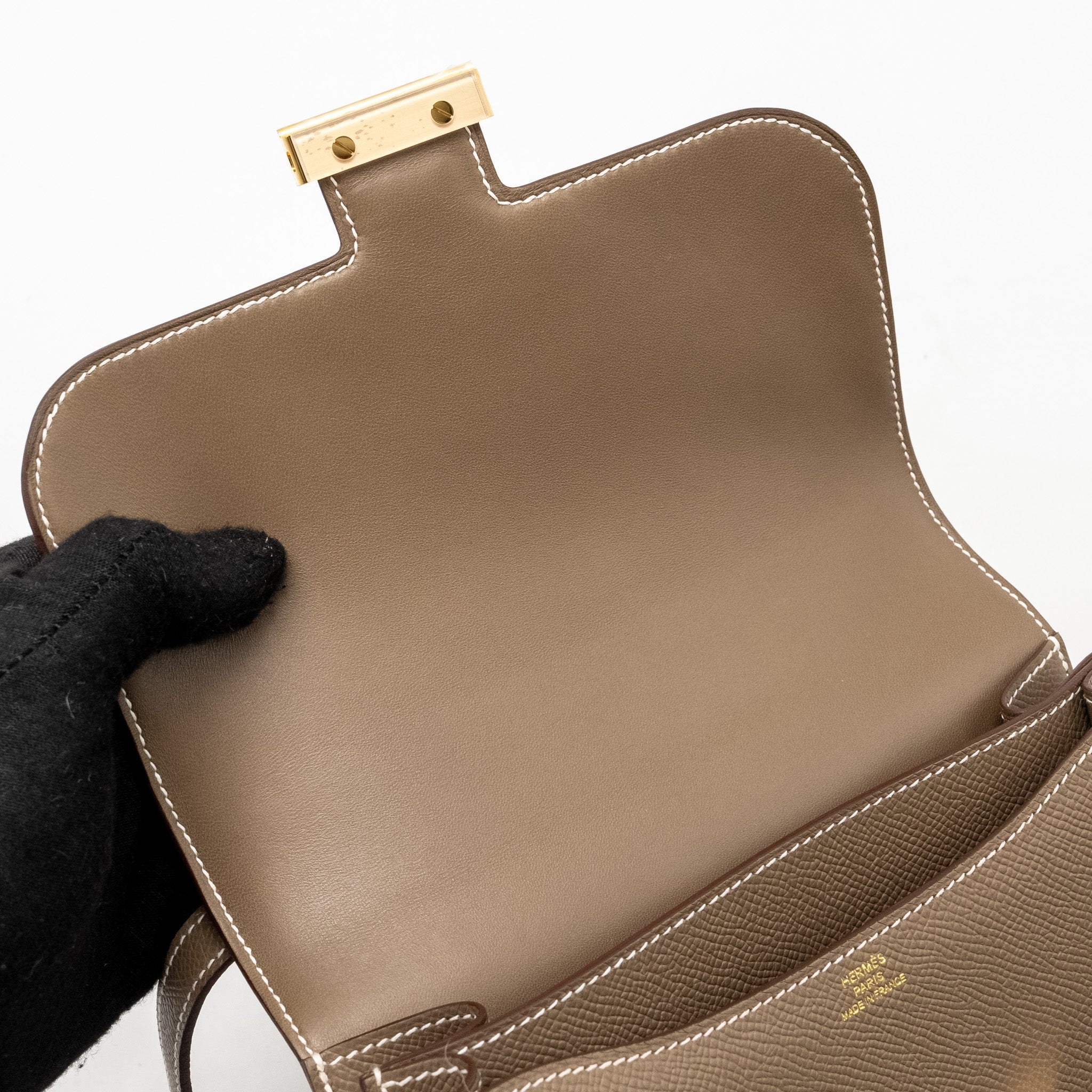 HERMES MINI CONSTANCE EPSOM ETOUPE GHW