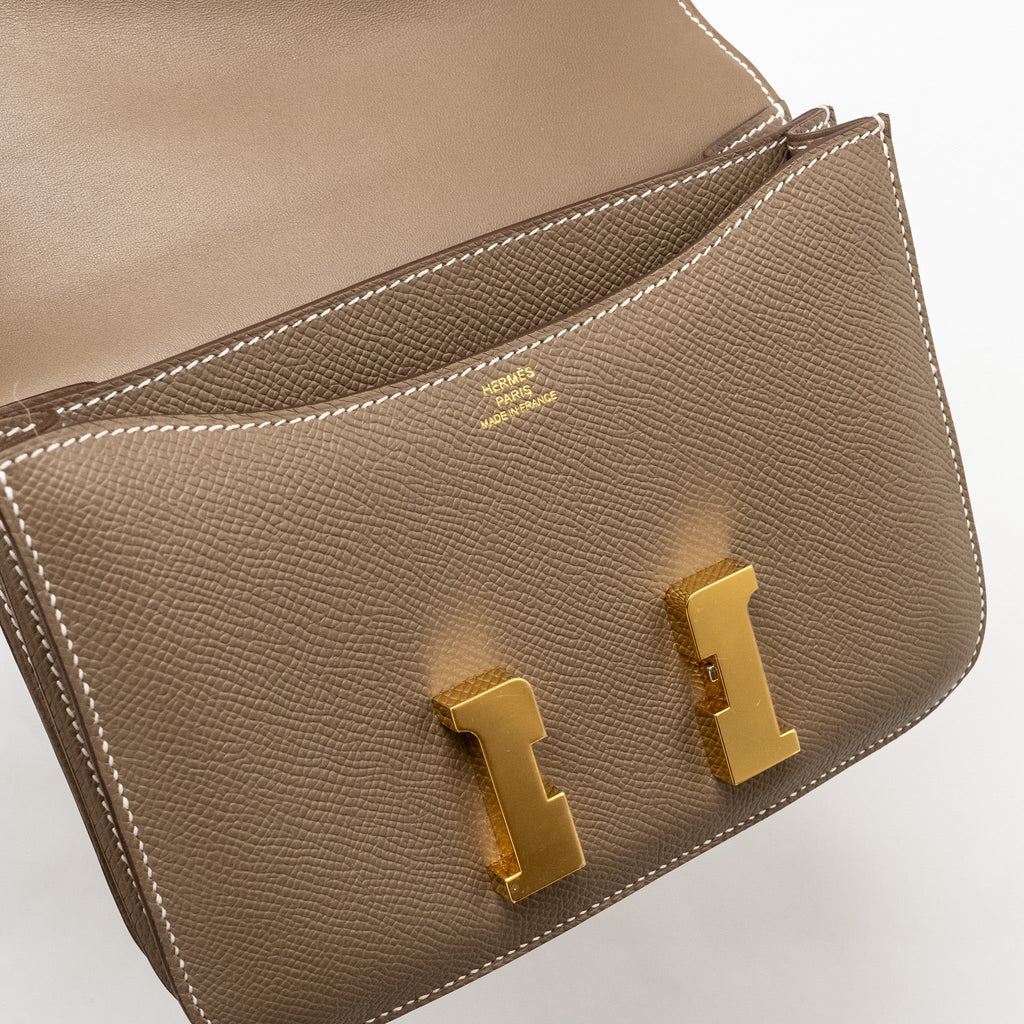 HERMES MINI CONSTANCE EPSOM ETOUPE GHW