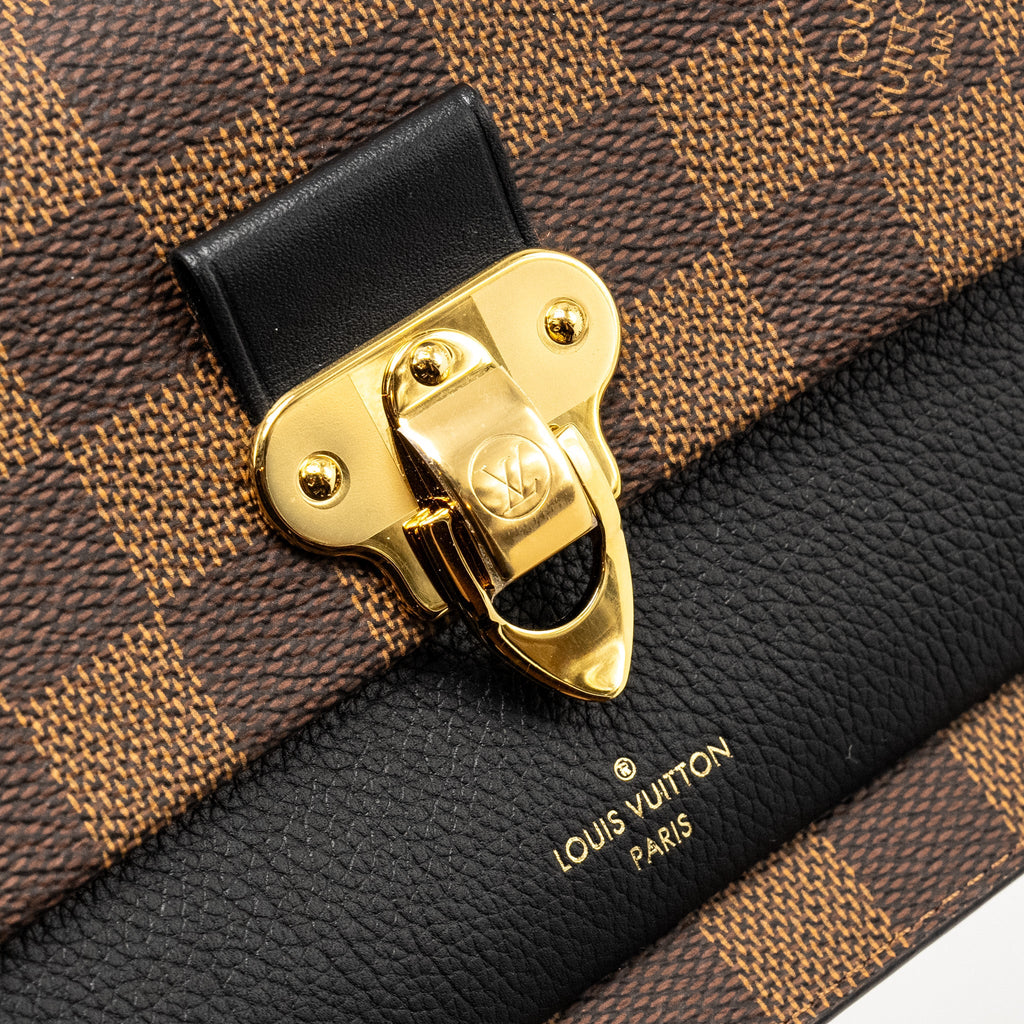 LOUIS VUITTON VAVIN CHAIN WALLET DAMIER EBENE CANVAS GHW