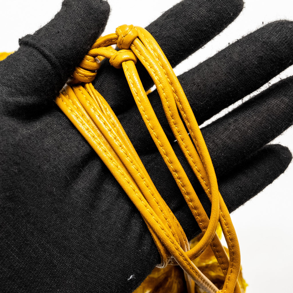 BOTTEGA VENETA MINI POUCH SEQUIN GOLD GHW