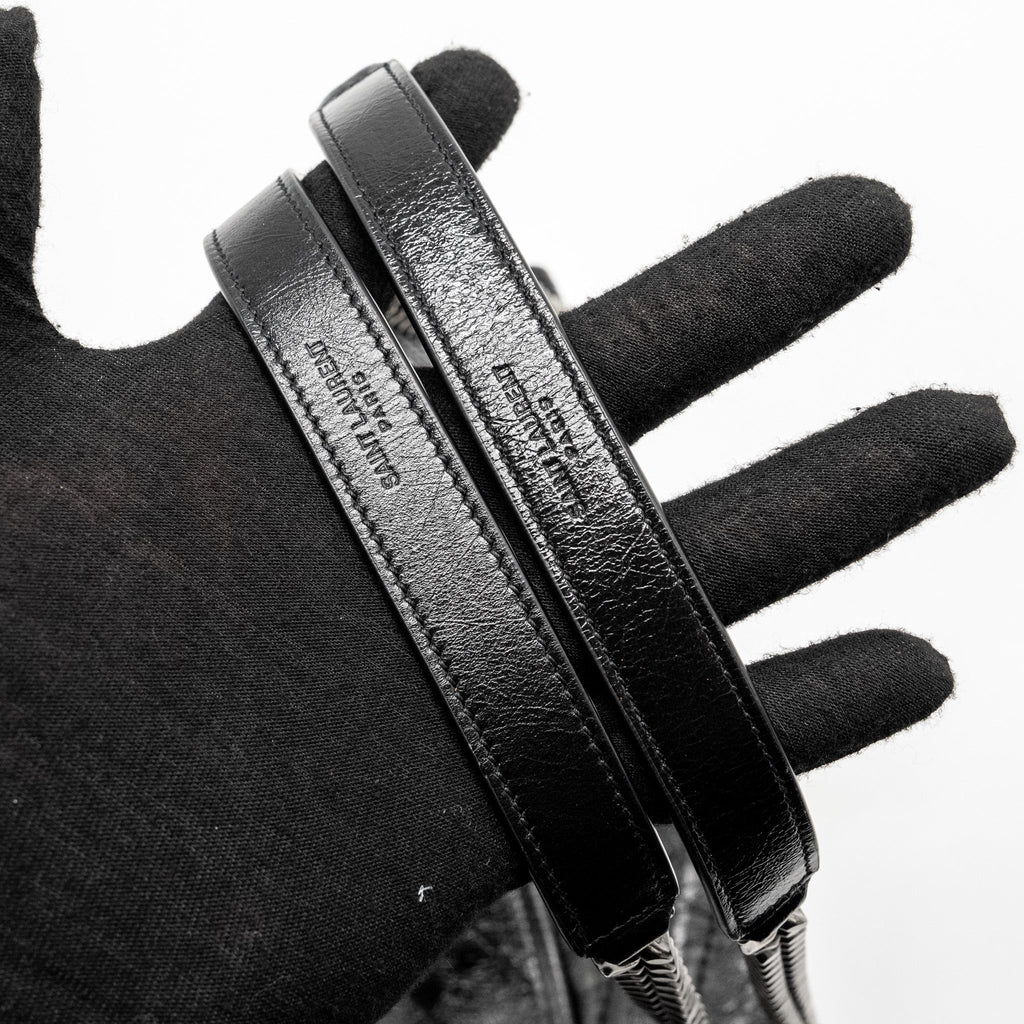 SAINT LAURENT MEDIUM NIKI CALFSKIN BLACK RUTHENIUM HARDWARE