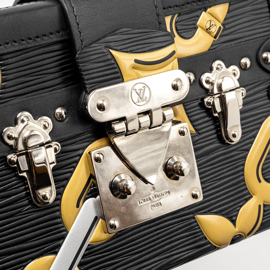 LOUIS VUITTON PETITE MALLE EPI BLACK/ GOLD SHW