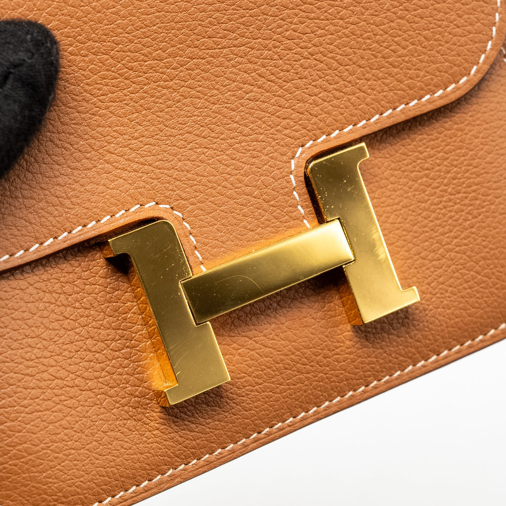 HERMES CONSTANCE SLIM EVERCOLOR GOLD GHW