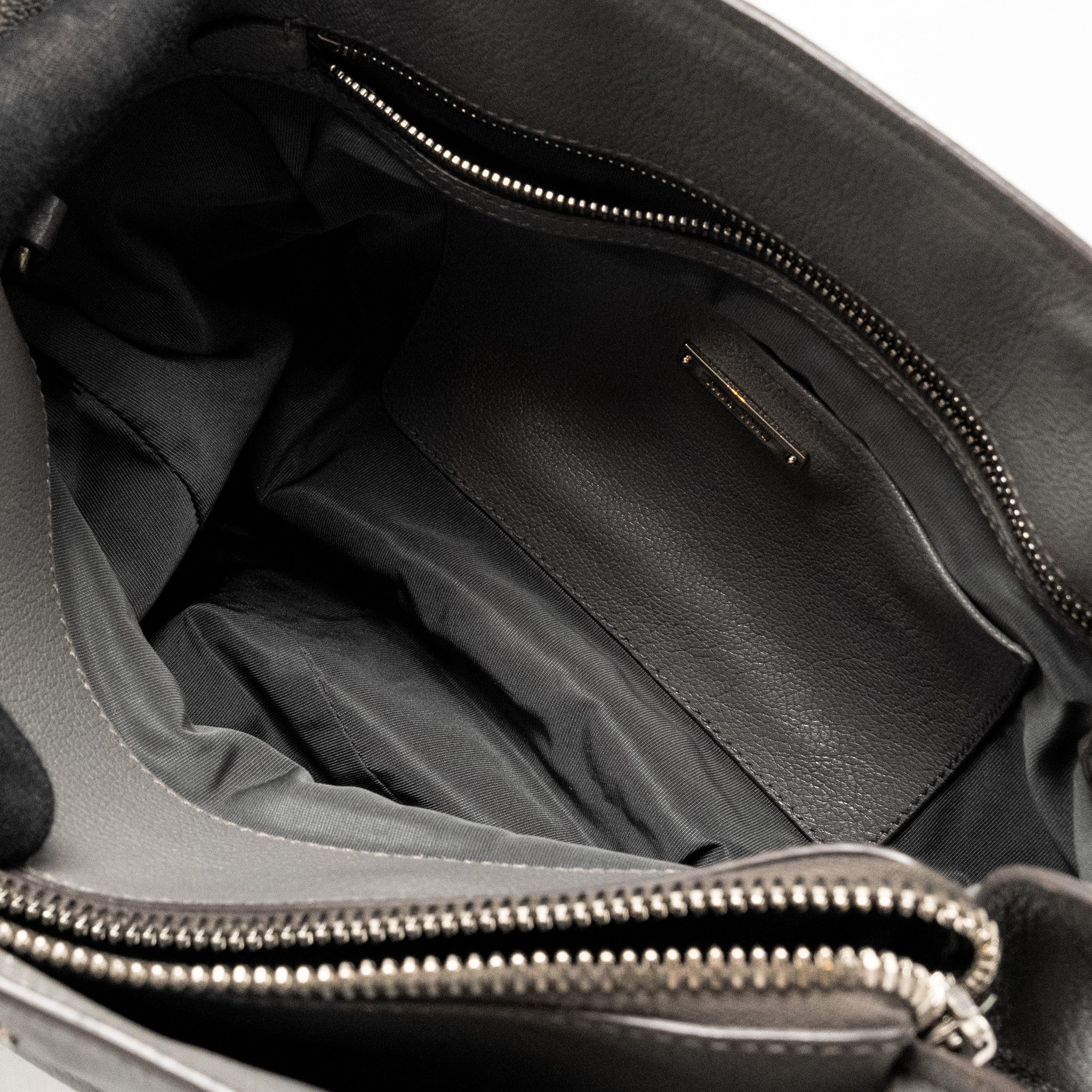 MIU MIU TOTE BAG LEATHER GREY SHW