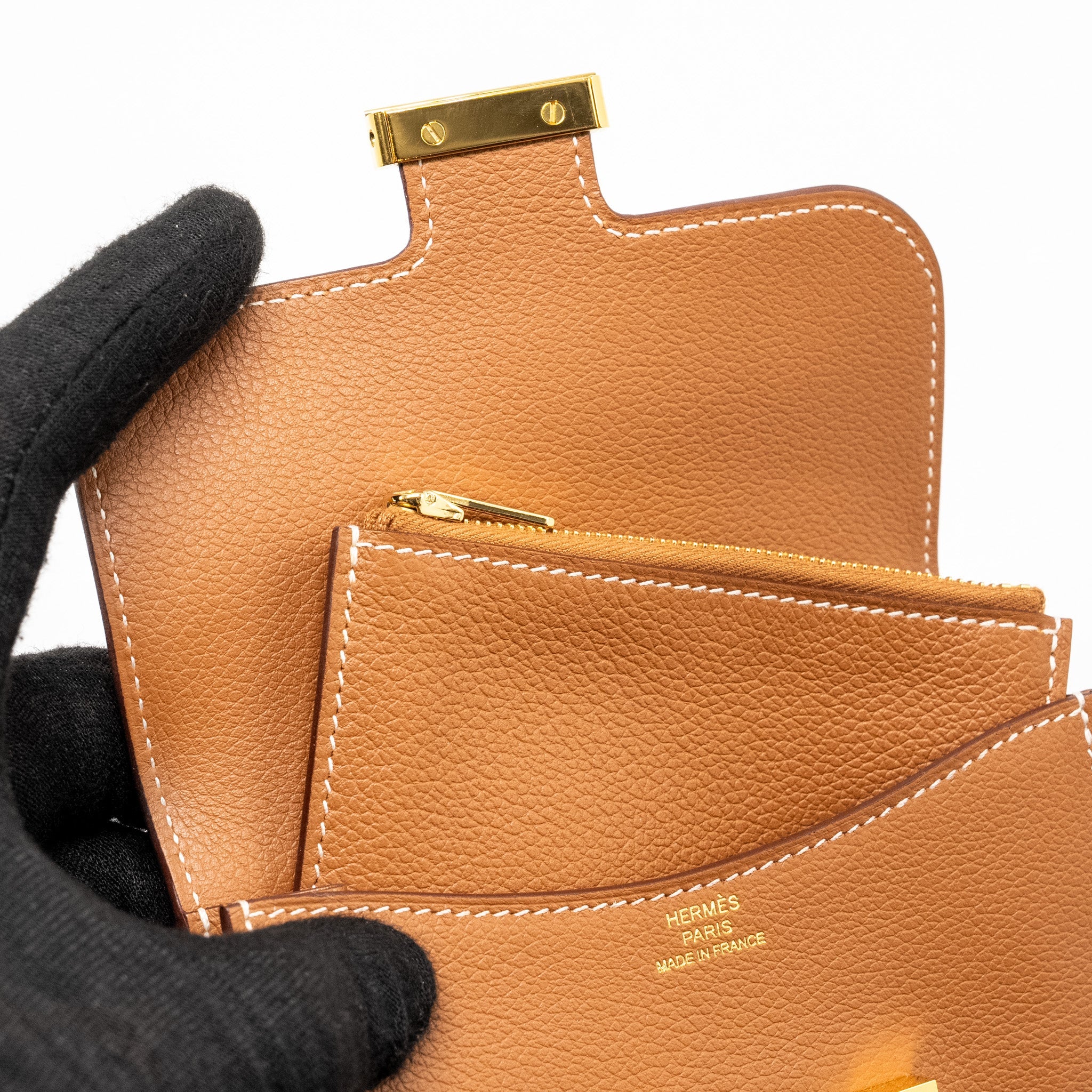 HERMES CONSTANCE SLIM EVERCOLOR GOLD GHW