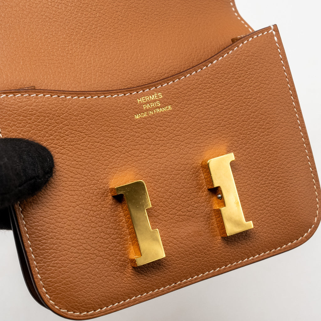 HERMES CONSTANCE SLIM EVERCOLOR GOLD GHW