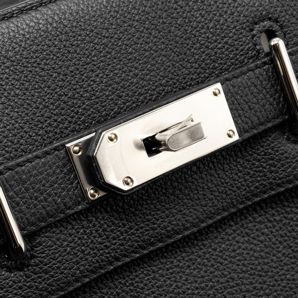 HERMES SPECIAL ORDER HAC A DOS PM BACKPACK TOGO BLACK/BLUE SAPPHIRE SHW