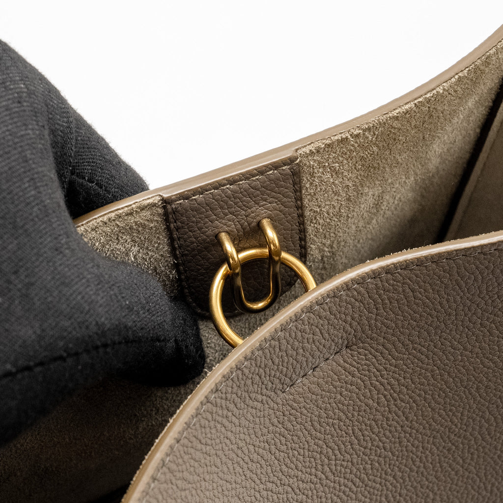 CELINE SANGLE BUCKET BAG CALFSKIN GREY GHW
