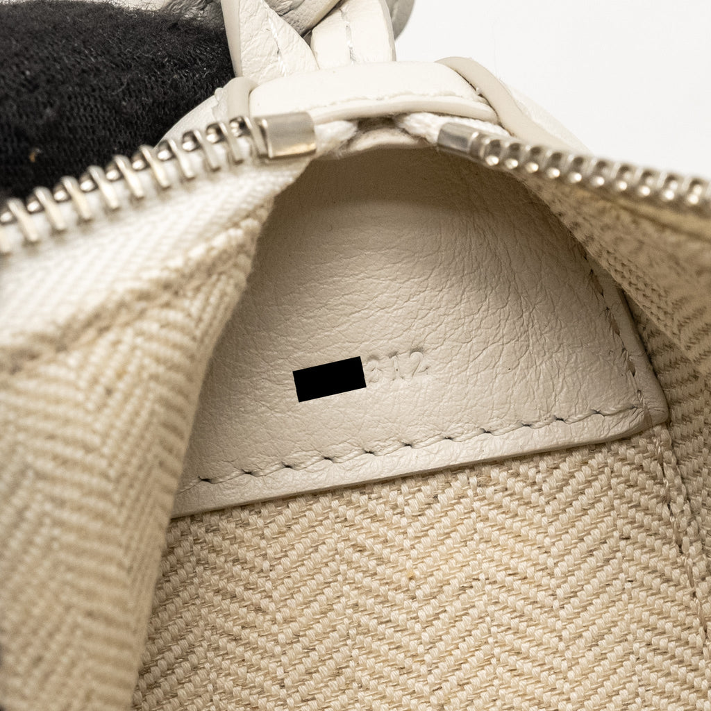 LOEWE MINI HAMMOCK HOBO CLASSIC CALFSKIN WHITE SHW