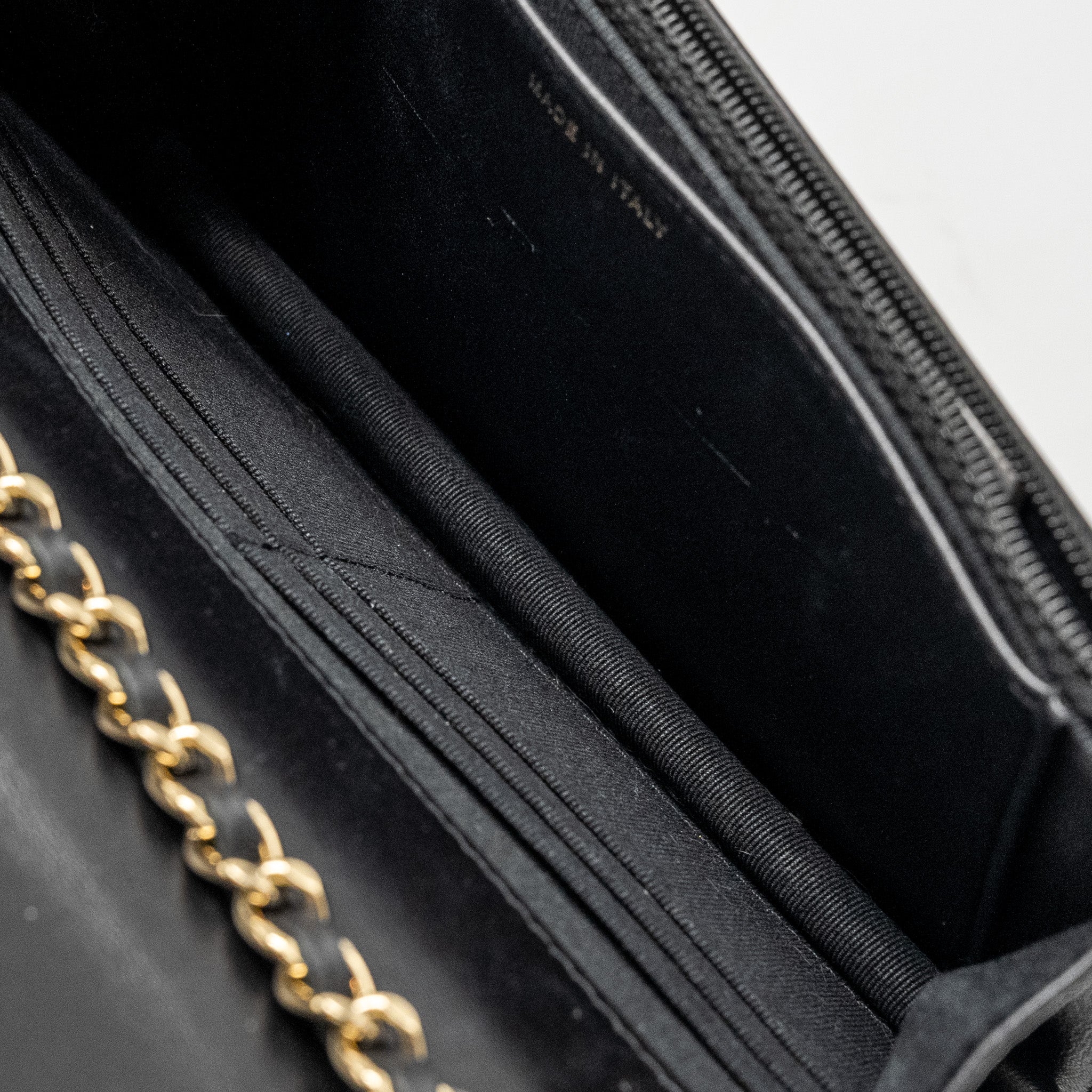 CHANEL TRENDY CC WALLET ON CHAIN LAMBSKIN BLACK LGHW (MICROCHIP)