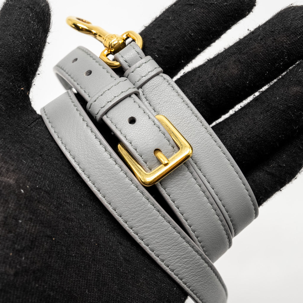 DIOR SMALL DIORTRAVEL VANITY CASE CANNAGE LAMBSKIN GREY GHW