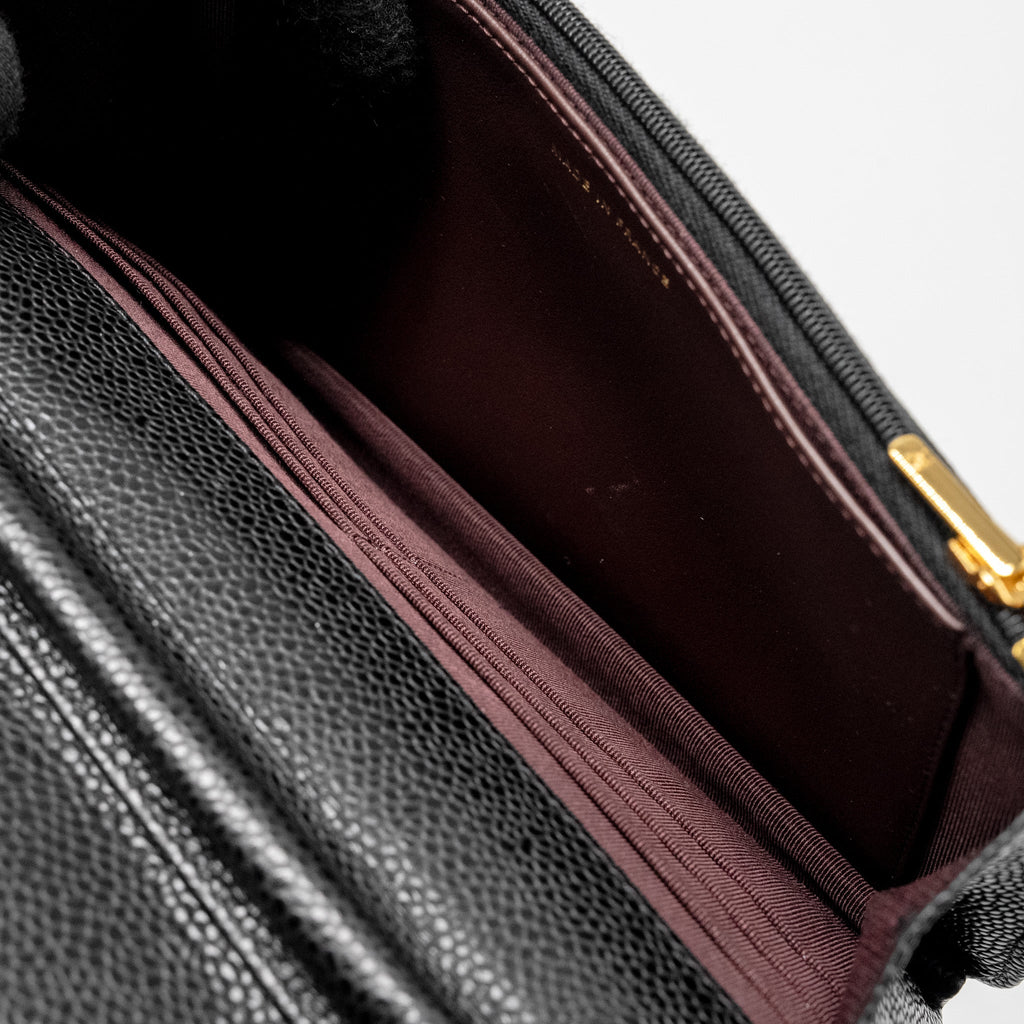 CHANEL CLASSIC WALLET ON CHAIN CAVIAR BLACK GHW
