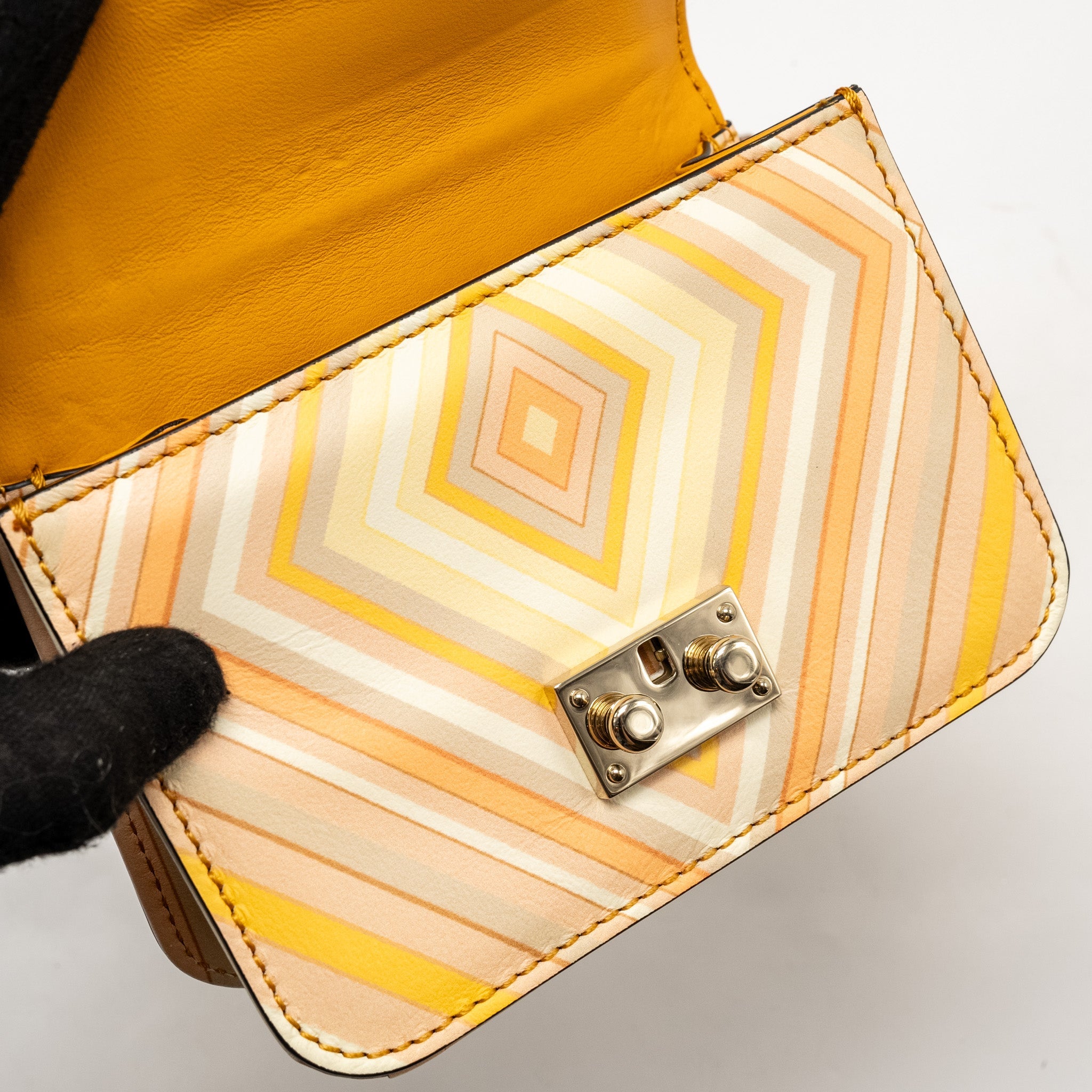 VALENTINO MINI GLAM LOCK ROCKSTUD FLAP BAG LEATHER MULTICOLOUR LGHW
