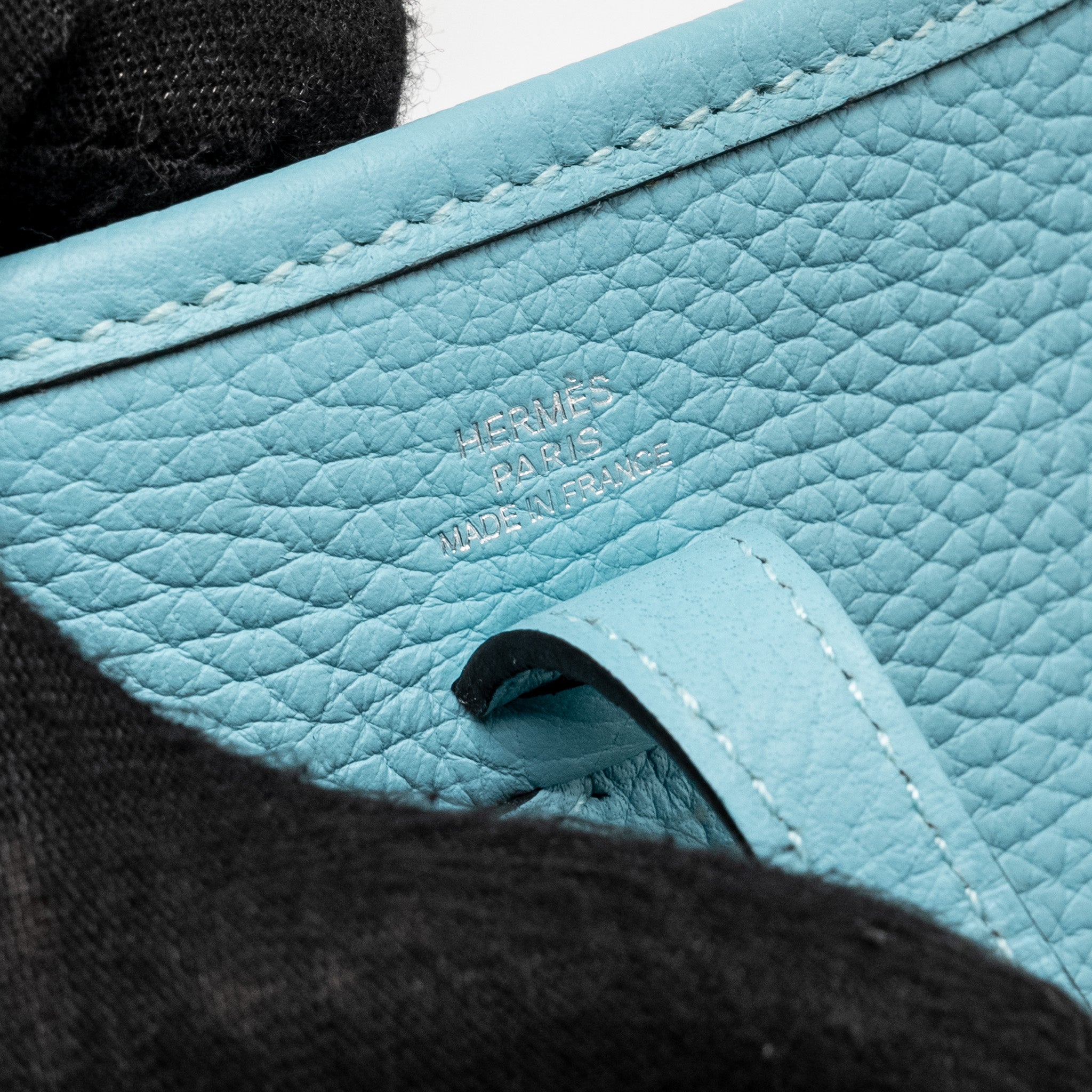 HERMES MINI EVELYNE CLEMENCE BLUE ATOLL SHW