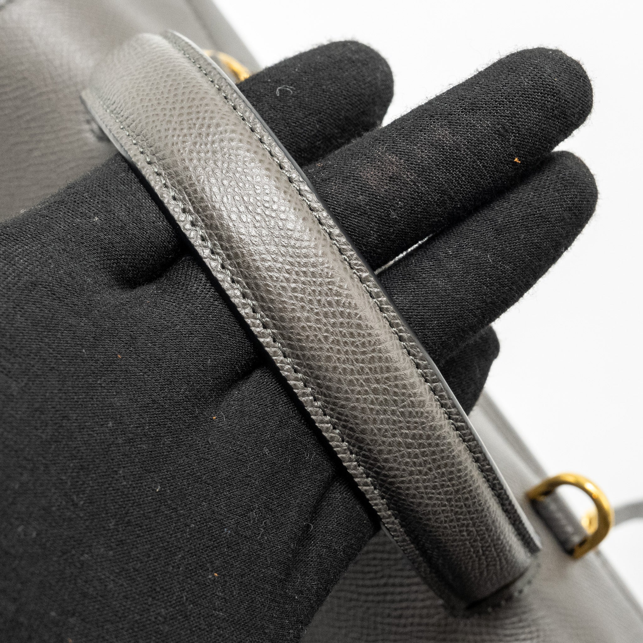 CELINE MINI BELT BAG GRAINED CALFSKIN GREY GHW
