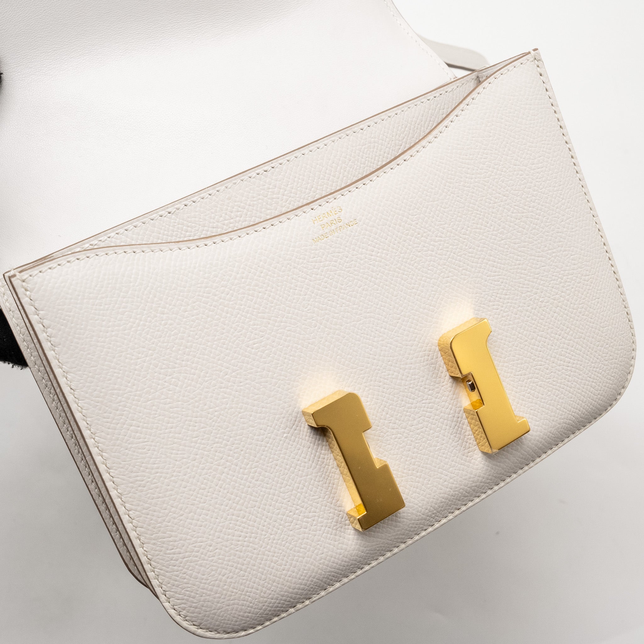 HERMES MINI CONSTANCE EPSOM GRIS PALE GHW