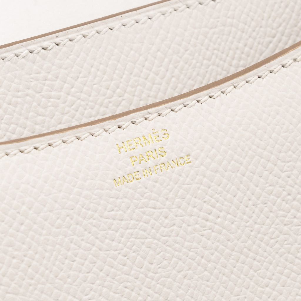 HERMES MINI CONSTANCE EPSOM GRIS PALE GHW