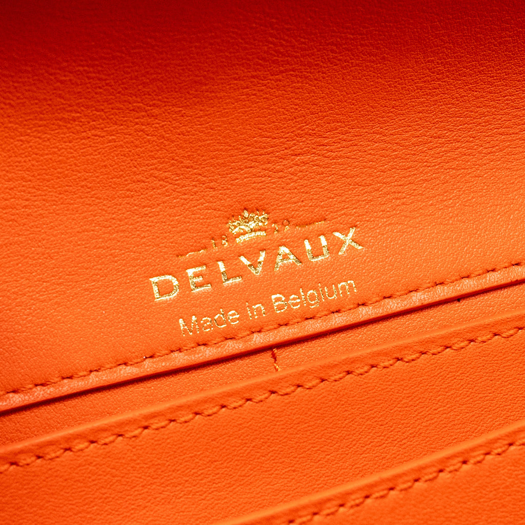 DELVAUX BRILLIANT POCHETTE ALLIGATOR PAPRIKA LGHW