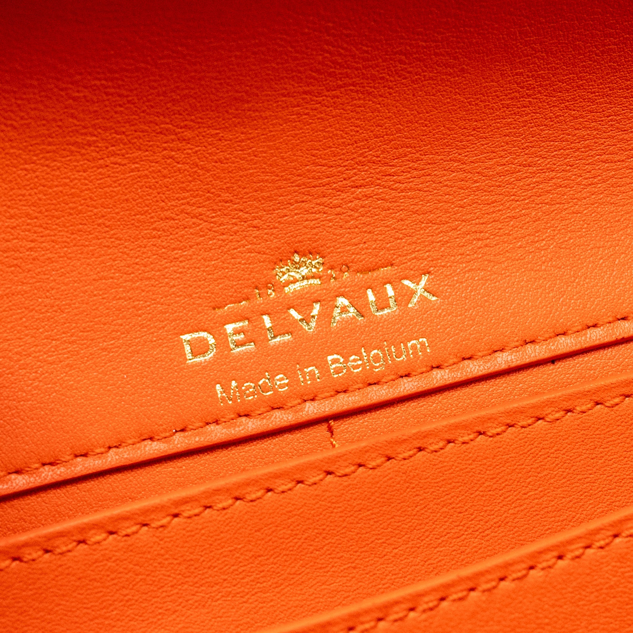 DELVAUX BRILLIANT POCHETTE ALLIGATOR PAPRIKA LGHW