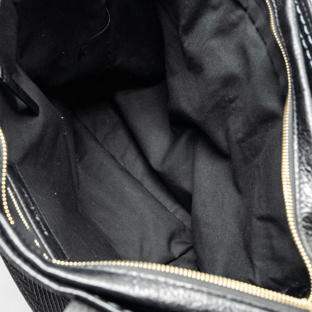 BALENCIAGA ZIP LARGE TOTE BAG BLACK GHW