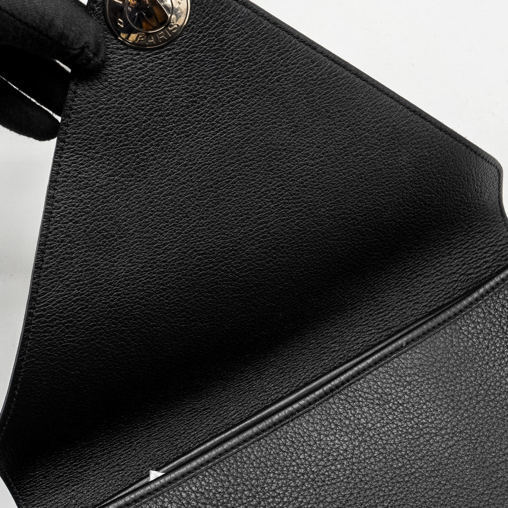 HERMES VINTAGE CHRISTINE BAG LEATHER BLACK SHW
