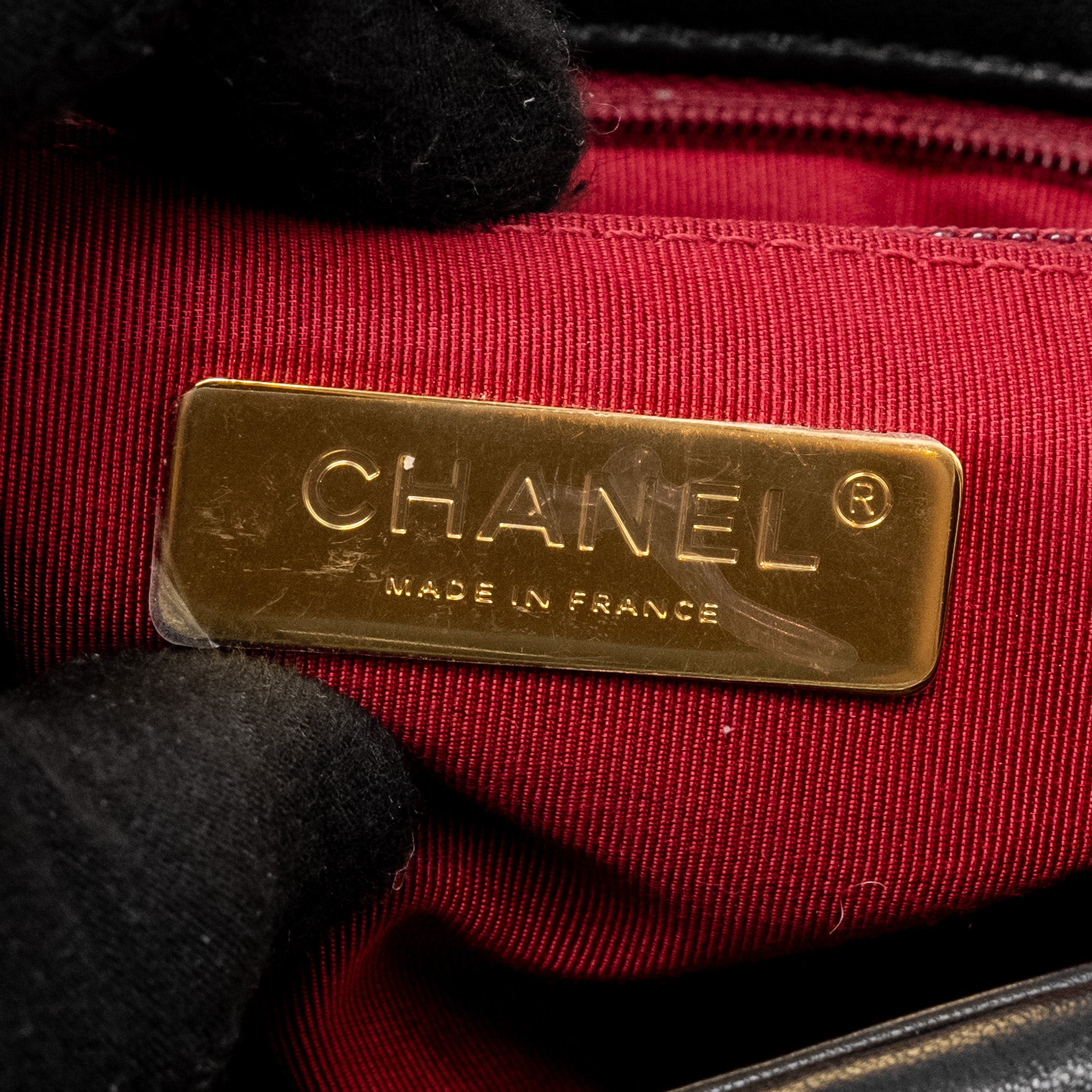 CHANEL SMALL 19BAG LAMBSKIN BLACK MULTICOLOUR HARDWARE