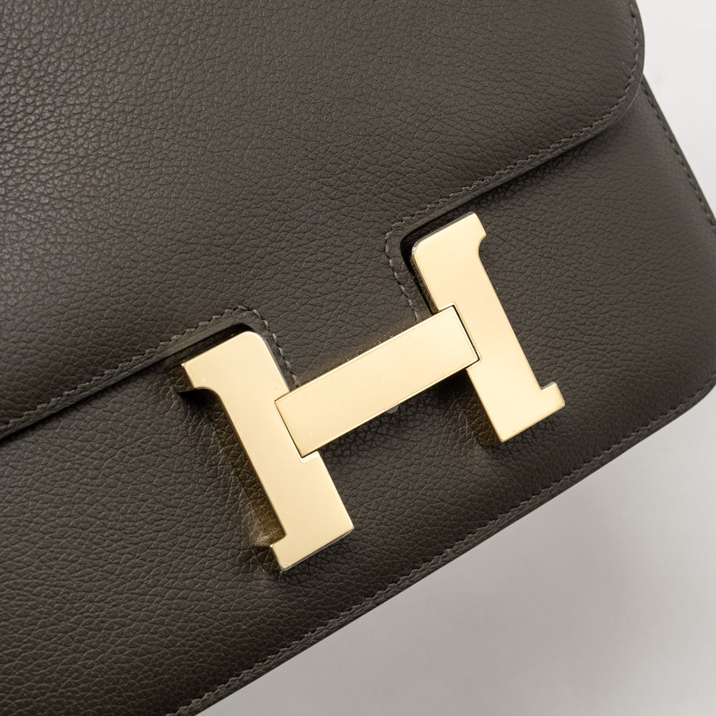 HERMES MINI CONSTANCE EVERCOLOR VERT MAQUIS/BLEU BRUME LGHW